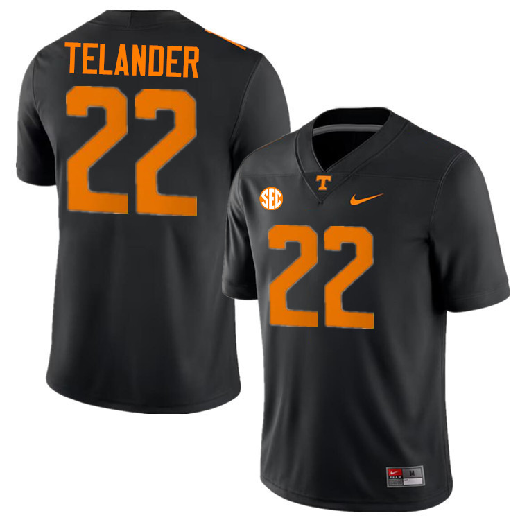 #22 Jeremiah Telander UT Vols Jerseys,Tennessee Volunteers College Football Jerseys Stitched-Black